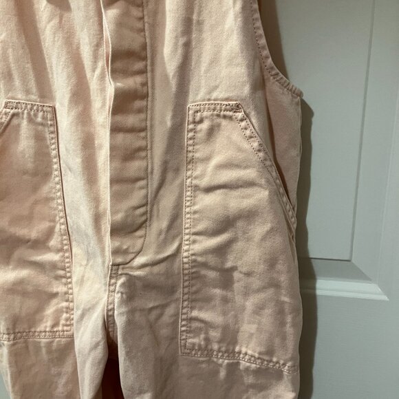 Jordache Peachy Pink Tie Front Overalls Casual Colourful Denim Women’s Small - Picture 7 of 11